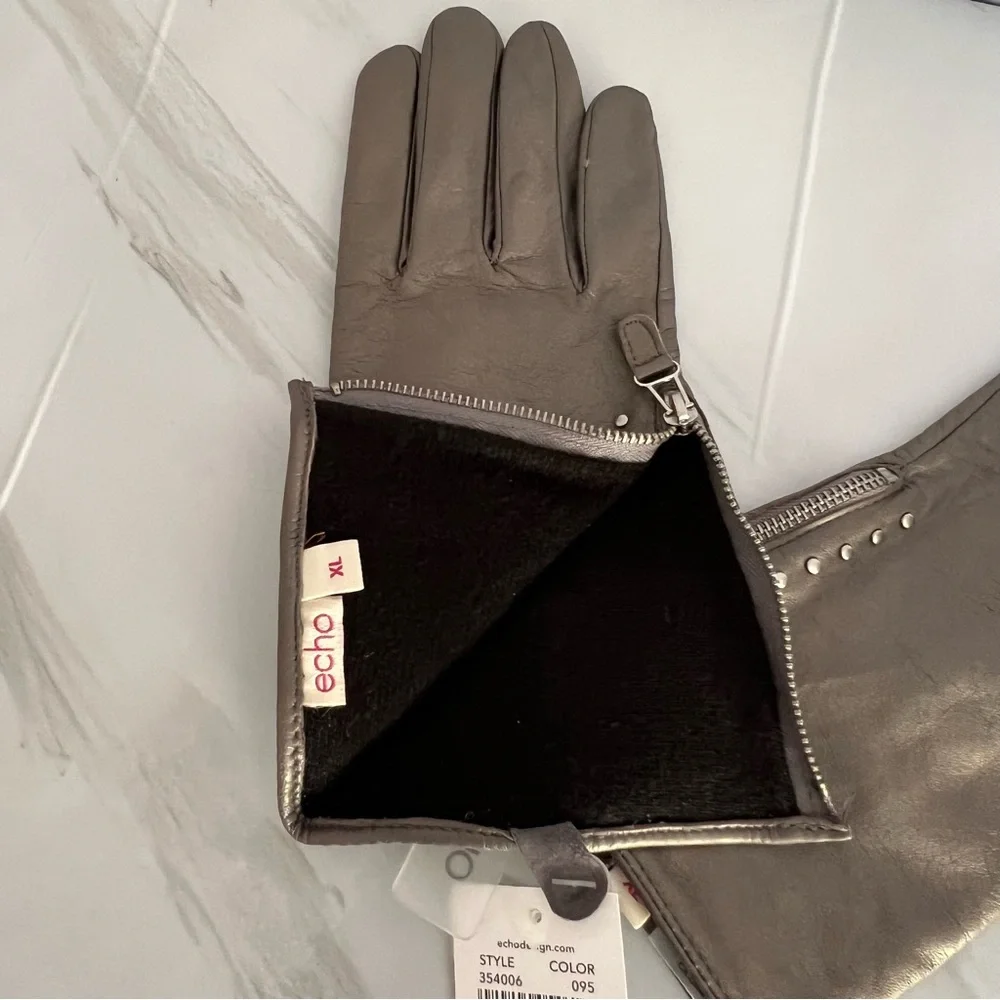 NWT Ladies Echo Studded Leather Gloves - XL - Picture 9 of 9